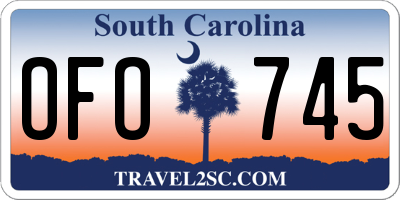 SC license plate OFO745