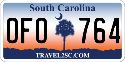 SC license plate OFO764