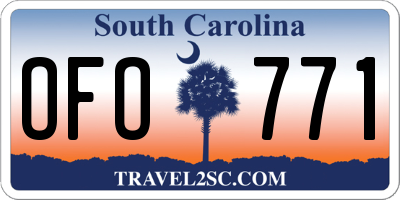 SC license plate OFO771