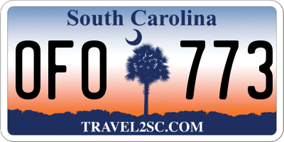 SC license plate OFO773