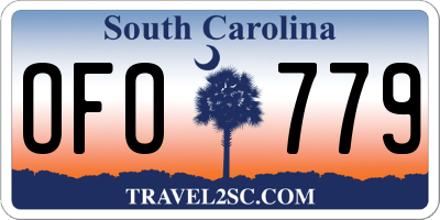 SC license plate OFO779