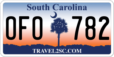 SC license plate OFO782