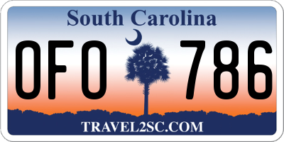 SC license plate OFO786
