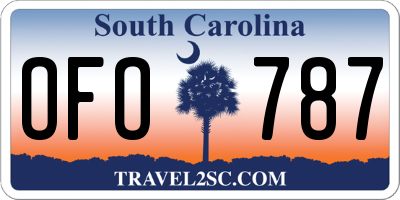 SC license plate OFO787
