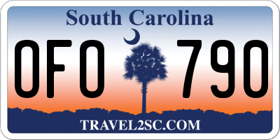 SC license plate OFO790