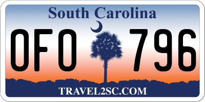 SC license plate OFO796