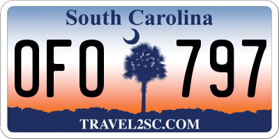 SC license plate OFO797