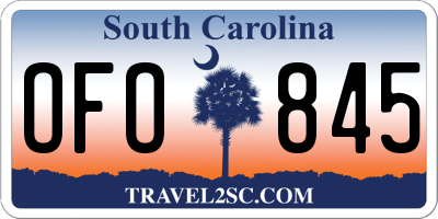 SC license plate OFO845