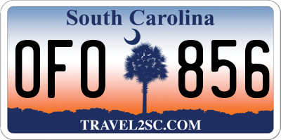 SC license plate OFO856