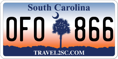SC license plate OFO866