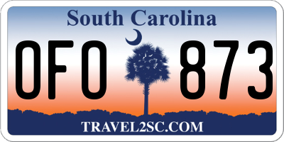 SC license plate OFO873