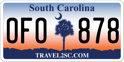 SC license plate OFO878