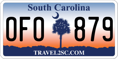 SC license plate OFO879