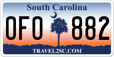 SC license plate OFO882