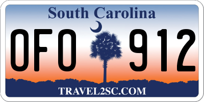 SC license plate OFO912