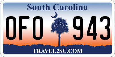 SC license plate OFO943