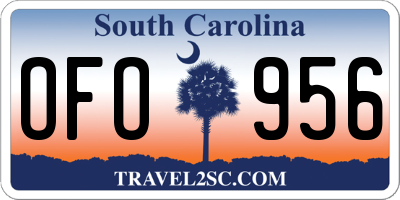 SC license plate OFO956