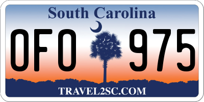 SC license plate OFO975