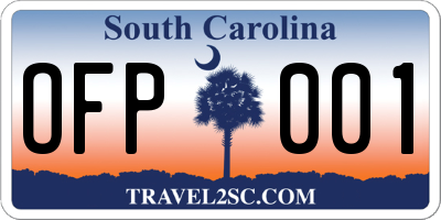SC license plate OFP001