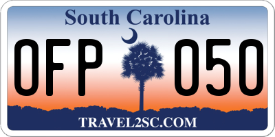 SC license plate OFP050