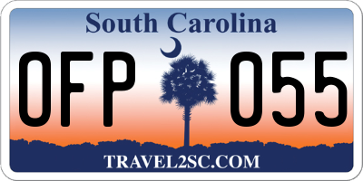SC license plate OFP055