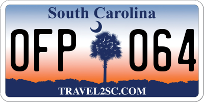SC license plate OFP064