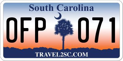 SC license plate OFP071
