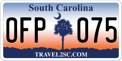 SC license plate OFP075
