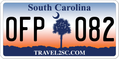 SC license plate OFP082