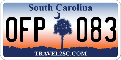 SC license plate OFP083