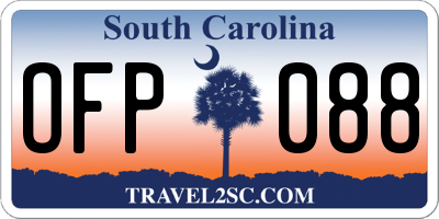 SC license plate OFP088