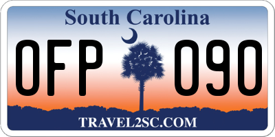SC license plate OFP090