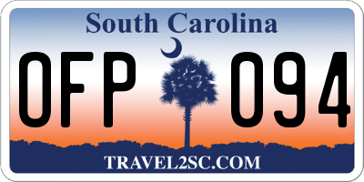 SC license plate OFP094