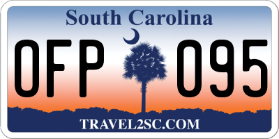 SC license plate OFP095