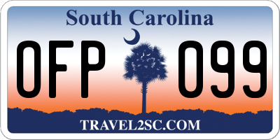 SC license plate OFP099