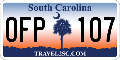 SC license plate OFP107