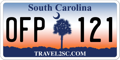 SC license plate OFP121