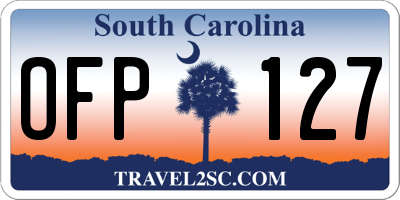 SC license plate OFP127