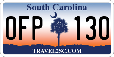 SC license plate OFP130