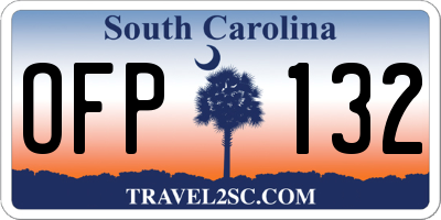 SC license plate OFP132