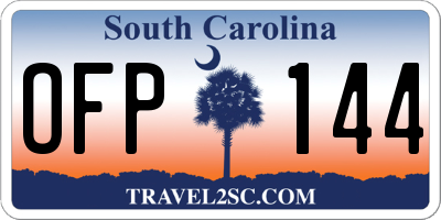 SC license plate OFP144
