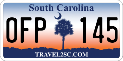 SC license plate OFP145