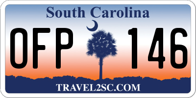 SC license plate OFP146