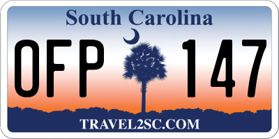 SC license plate OFP147