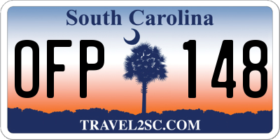 SC license plate OFP148