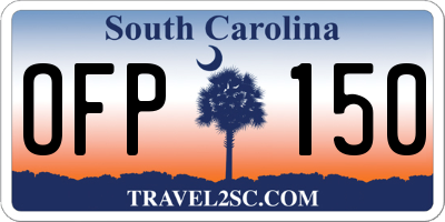 SC license plate OFP150