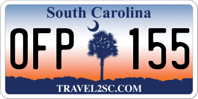 SC license plate OFP155