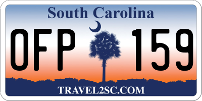 SC license plate OFP159