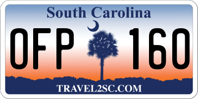 SC license plate OFP160