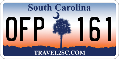 SC license plate OFP161